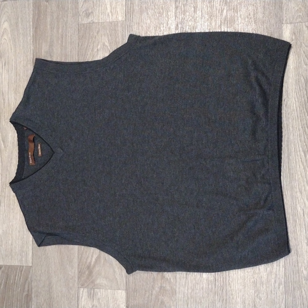 Perry Ellis Merino Blend Vest Gray Size XL Golf Church